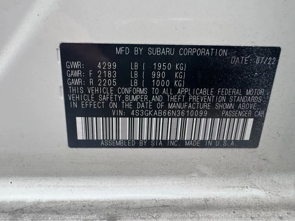 2022 Subaru Impreza 5th Gen - Image 13 of 15