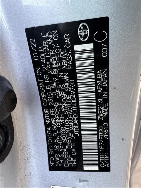 2022 Toyota Corolla 12th Gen - Image 15 of 21
