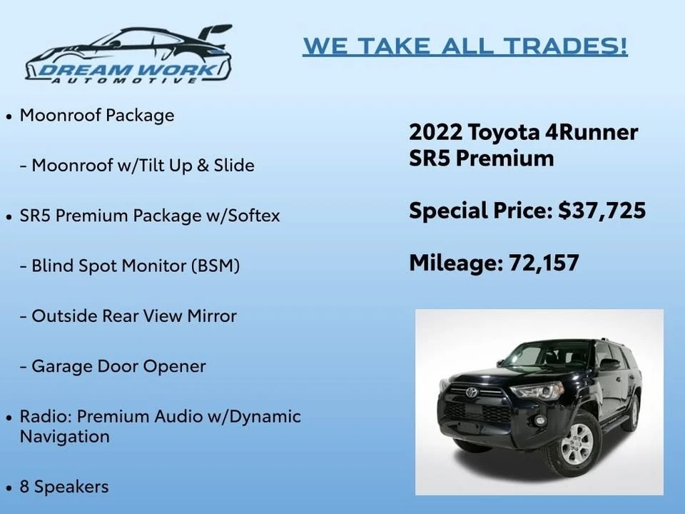2022 Toyota 4Runner 5th Gen - Image 2 of 20