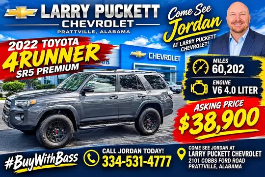 2022 Toyota 4Runner SR5 Premium Sport Utility 4D