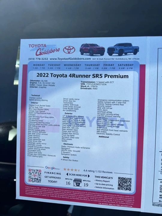 2022 Toyota 4Runner 5th Gen - Image 6 of 6