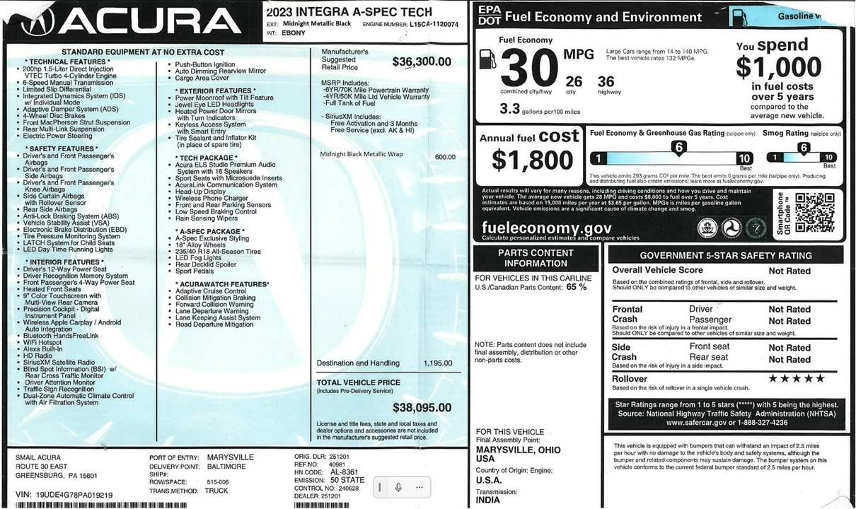 2023 Acura Integra 5th Gen - Image 12 of 12
