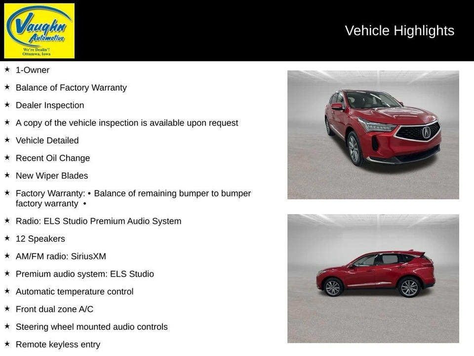 2023 Acura RDX 3rd Gen - Image 2 of 21