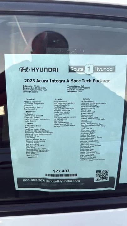 2023 Acura Integra 5th Gen - Image 7 of 9