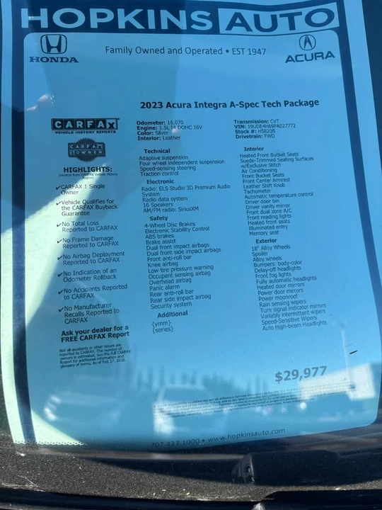 2023 Acura Integra 5th Gen - Image 5 of 5
