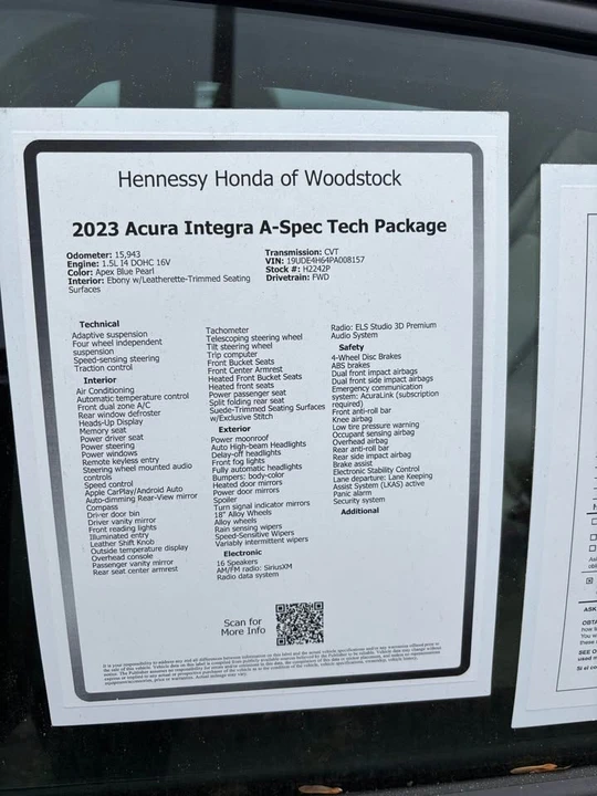 2023 Acura Integra 5th Gen - Image 12 of 13