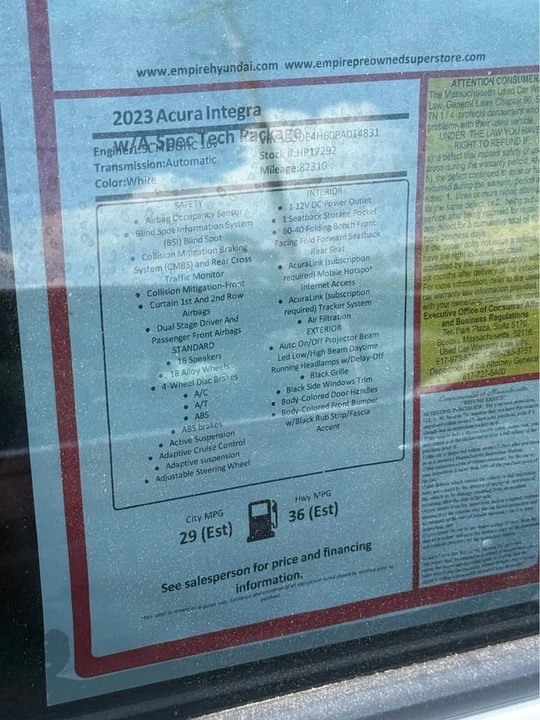 2023 Acura Integra 5th Gen - Image 6 of 6