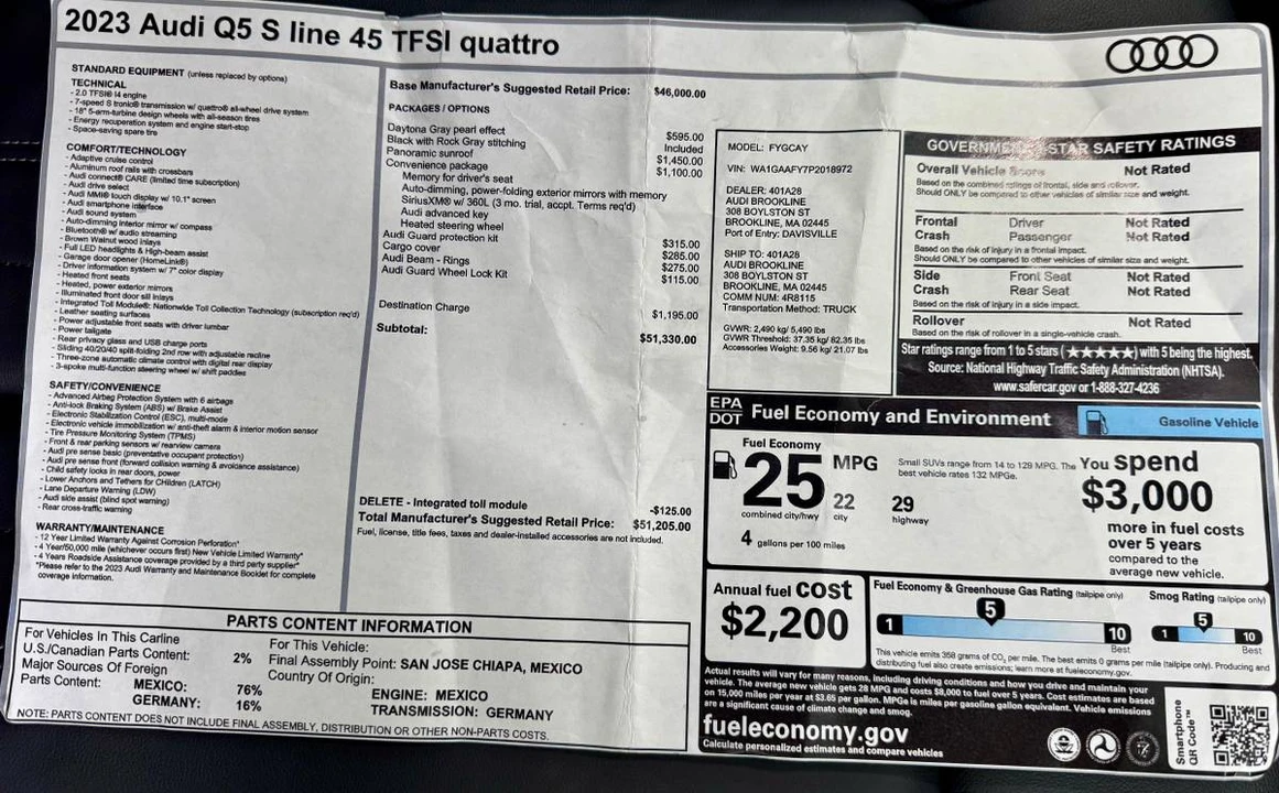 2023 Audi FY Q5 - Image 8 of 11
