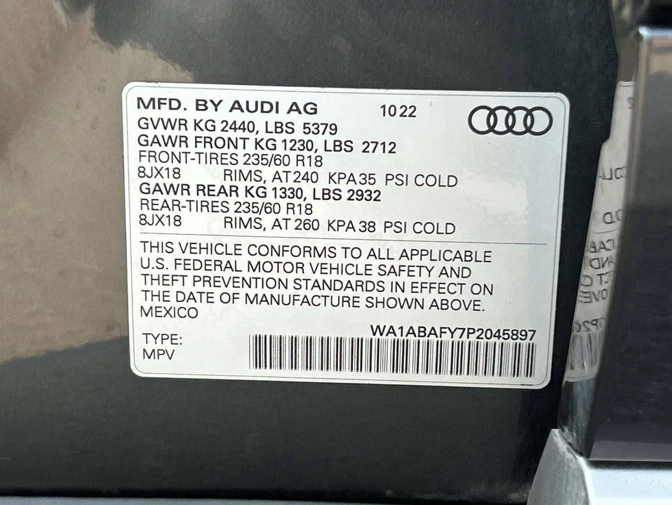 2023 Audi FY Q5 - Image 10 of 10