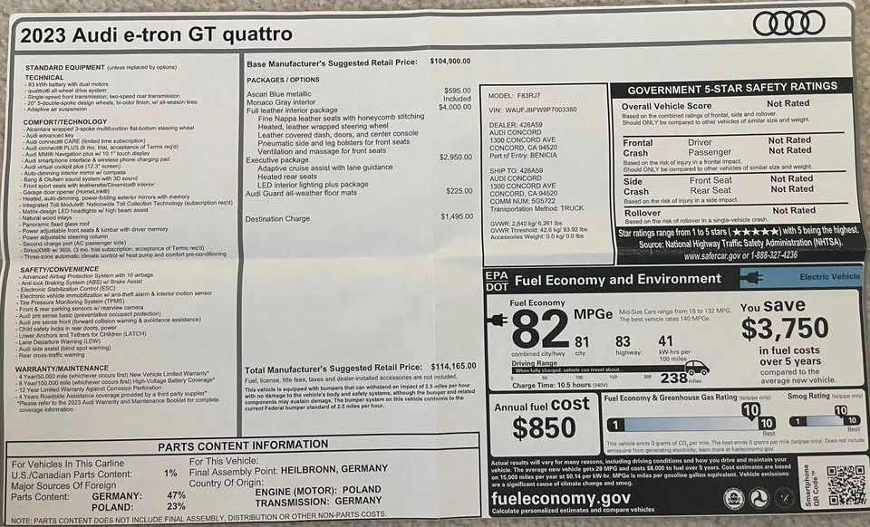 2023 Audi e-tron GT - Image 9 of 19