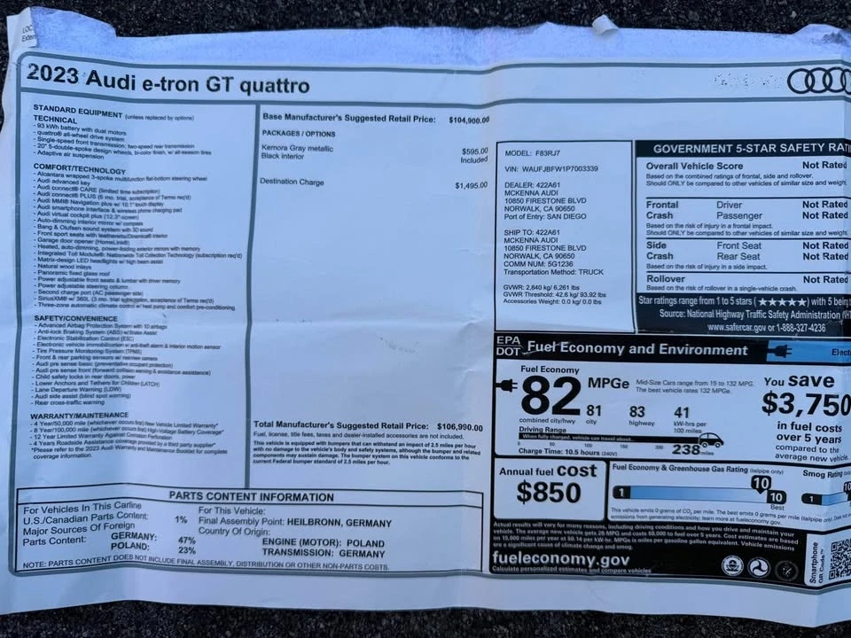 2023 Audi e-tron GT - Image 12 of 12