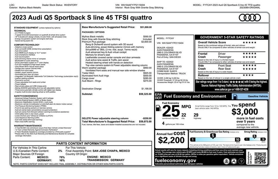 2023 Audi FY Q5 - Image 8 of 17