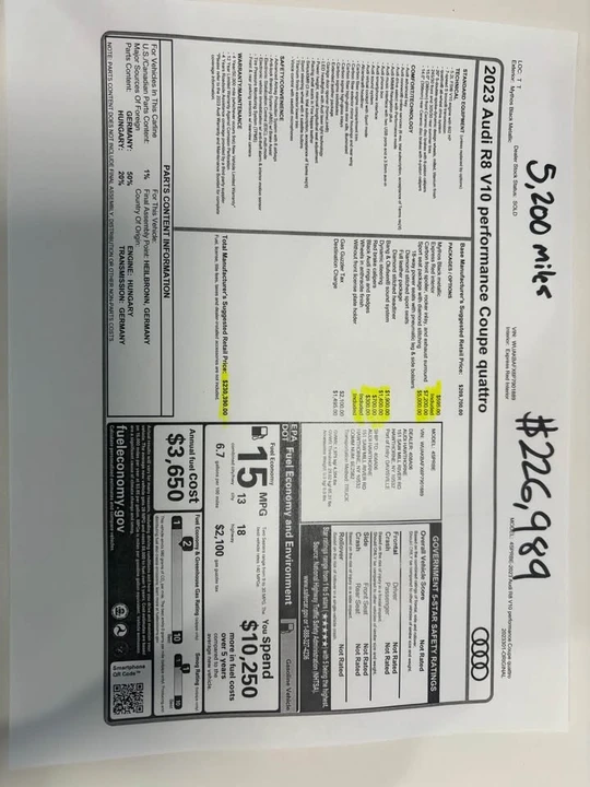 2023 Audi 4S R8 - Image 15 of 15