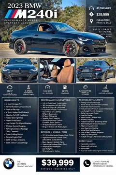 2023 BMW 2 Series M240i Coupe 2D