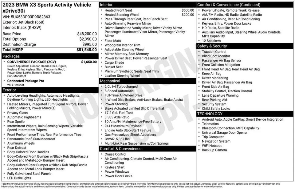 2023 BMW G01 X3 - Image 3 of 20
