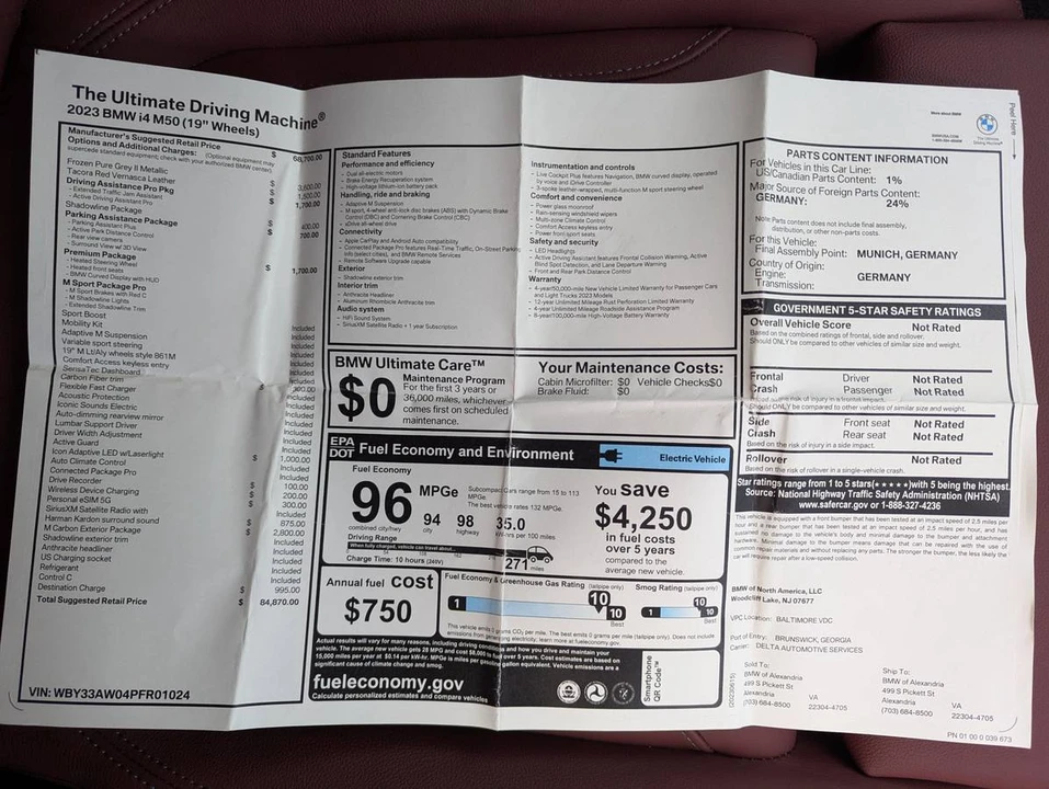 2023 BMW G26 i4 M50 - Image 24 of 24