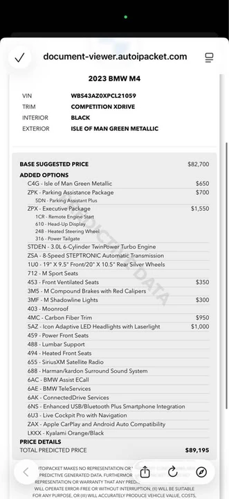 2023 BMW G82/G83 M4 - Image 13 of 13