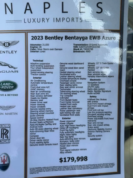 2023 Bentley Bentayga - Image 20 of 20