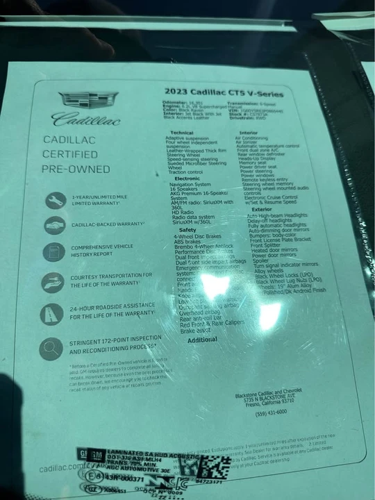 2023 Cadillac CT5-V Blackwing - Image 11 of 17