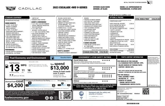 2023 Cadillac Escalade-V 5th Gen - Image 3 of 12