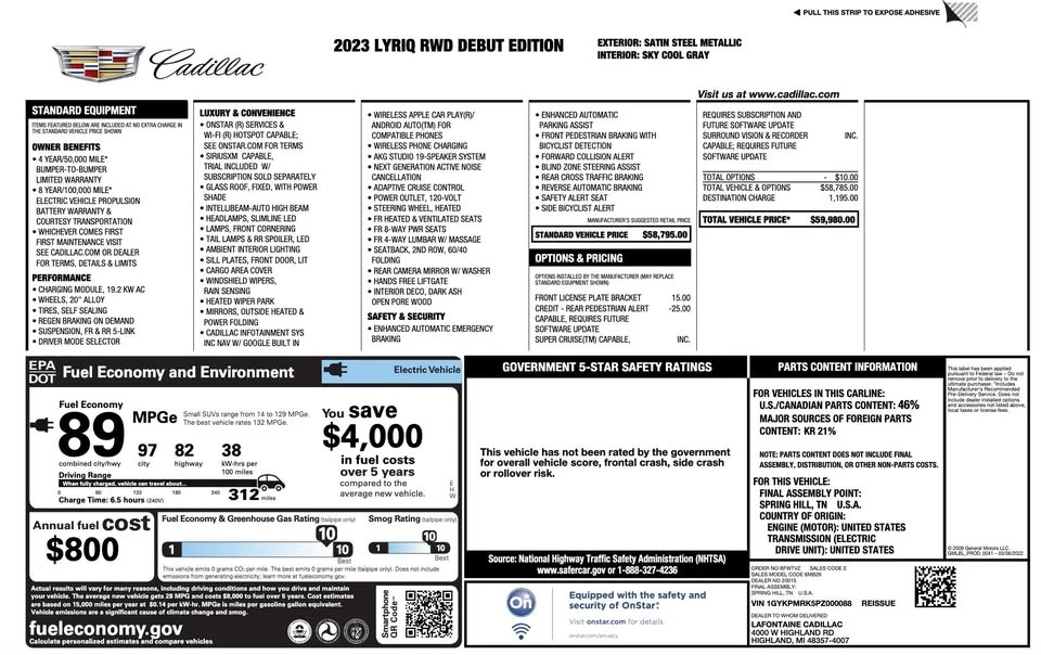 2023 Cadillac Lyriq - Image 19 of 19