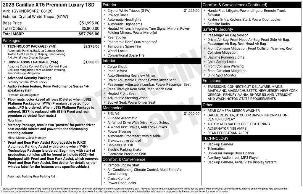 2023 Cadillac XT5 - Image 6 of 12