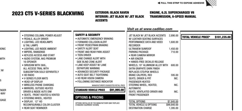 2023 Cadillac CT5-V Blackwing - Image 8 of 9