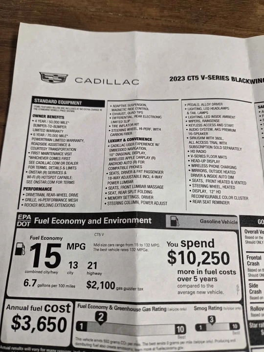 2023 Cadillac CT5-V Blackwing - Image 2 of 3