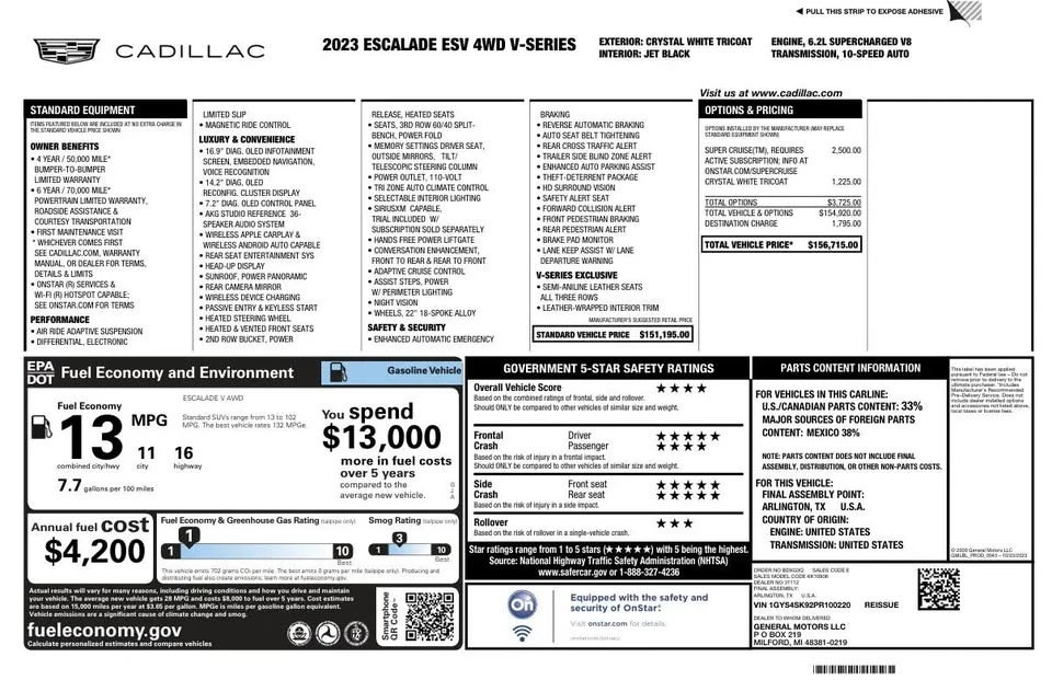 2023 Cadillac Escalade-V 5th Gen - Image 10 of 10