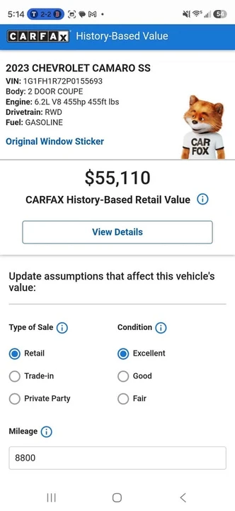 2023 Chevrolet Camaro SS 6th Gen - Image 8 of 8
