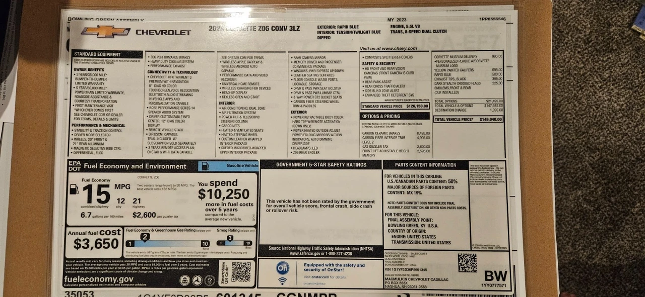 2023 Chevrolet Corvette C8 - Image 15 of 19