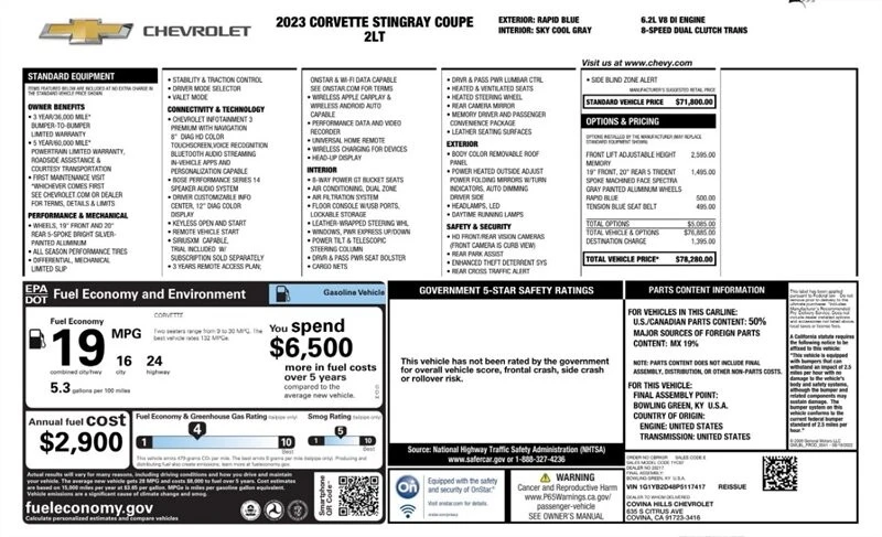 2023 Chevrolet Corvette C8 - Image 2 of 21