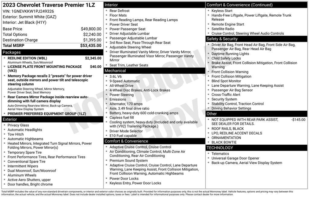 2023 Chevrolet Traverse - Image 4 of 21