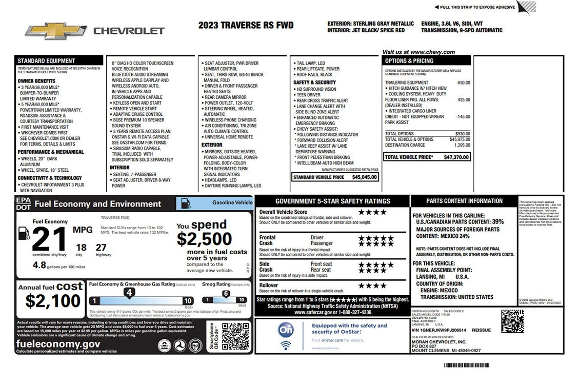 2023 Chevrolet Traverse - Image 11 of 21