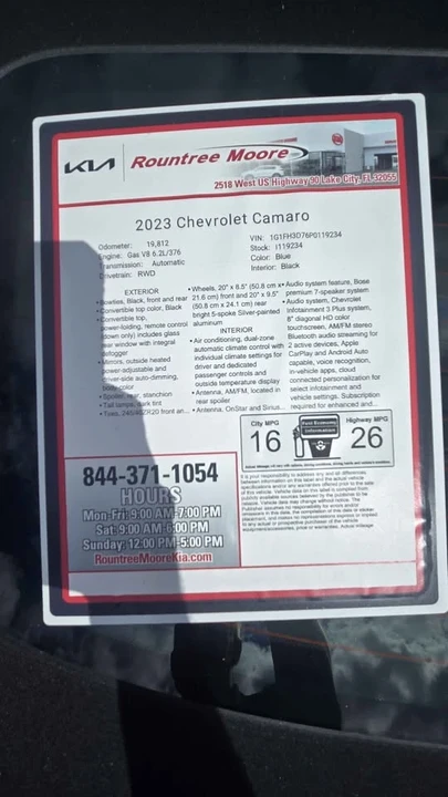2023 Chevrolet Camaro SS 6th Gen - Image 4 of 5