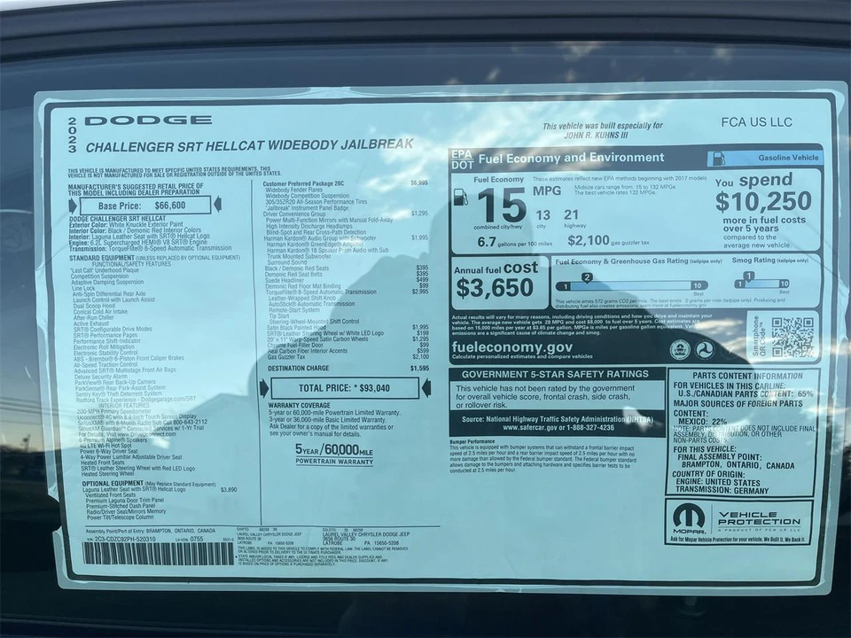 2023 Dodge Charger SRT Hellcat 7th Gen - Image 12 of 31