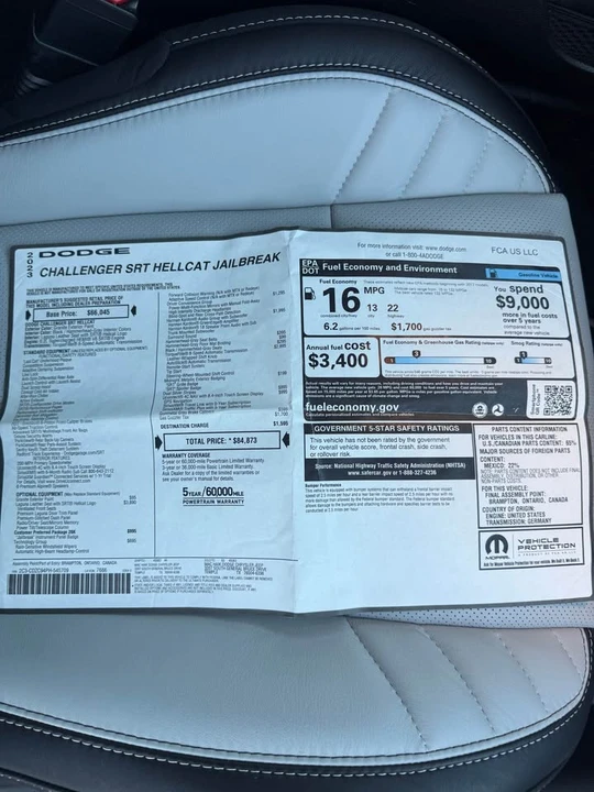 2023 Dodge Challenger SRT Hellcat 3rd Gen - Image 20 of 20