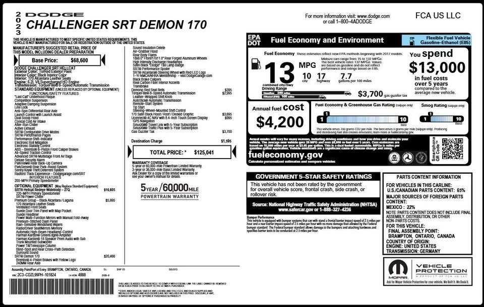 2023 Dodge Challenger SRT Hellcat 3rd Gen - Image 12 of 14