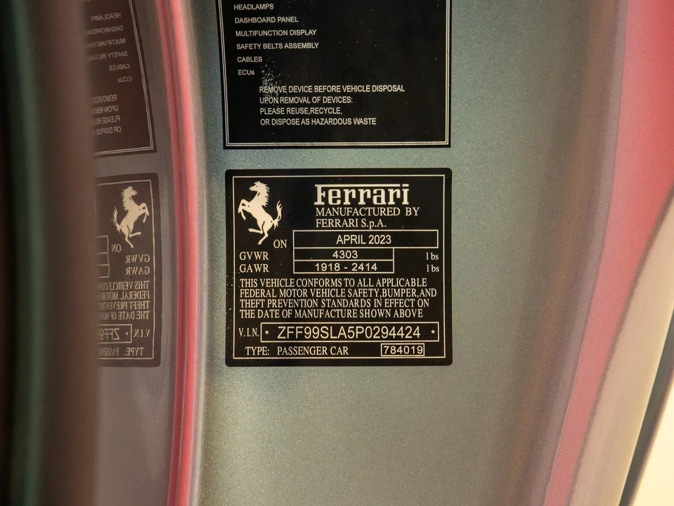 2023 Ferrari 296 GTB - Image 26 of 26