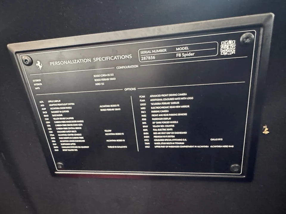 2023 Ferrari F8 Spider - Image 10 of 11