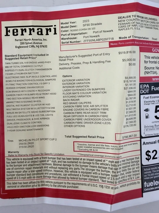 2023 Ferrari SF90 Stradale - Image 3 of 21