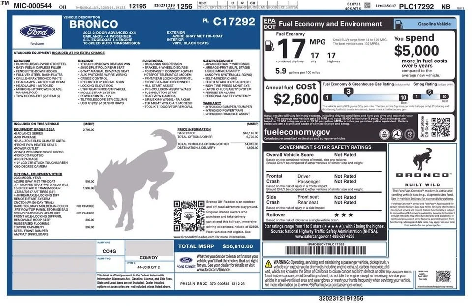 2023 Ford Bronco 6th Gen - Image 7 of 11