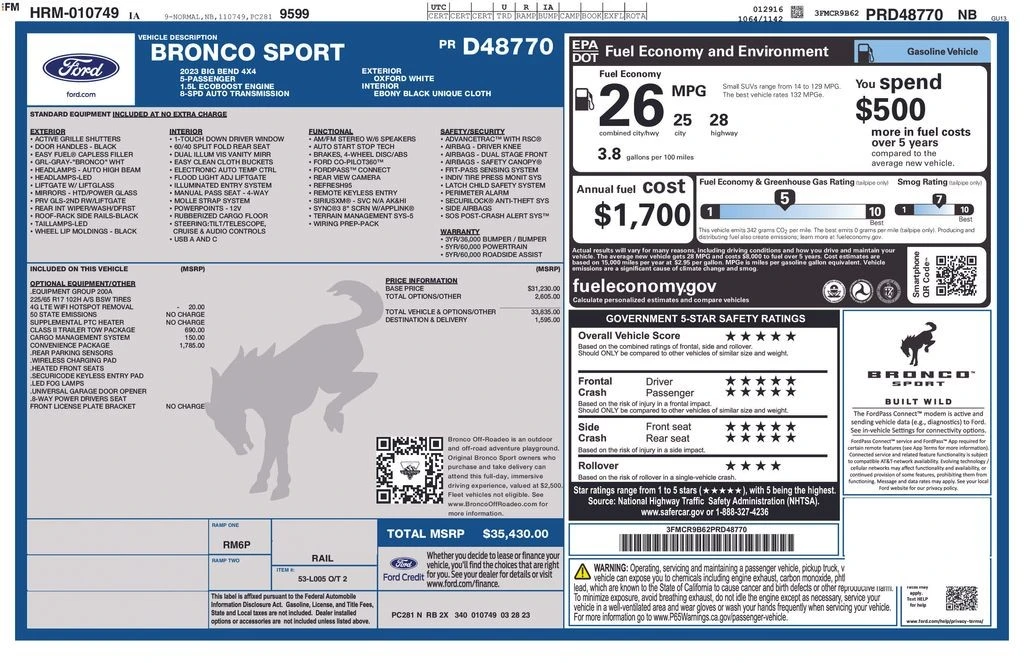 2023 Ford Bronco 6th Gen - Image 4 of 31