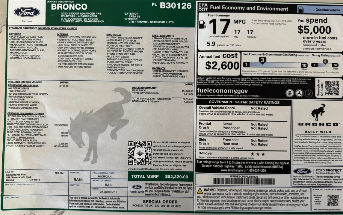 2023 Ford Bronco 6th Gen - Image 22 of 27