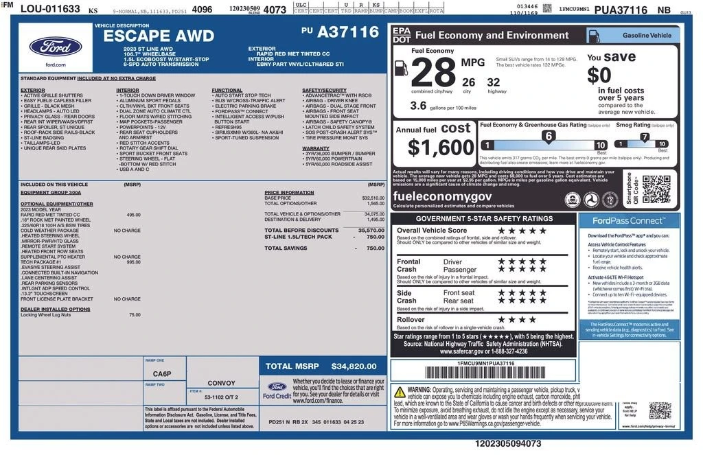 2023 Ford Escape - Image 2 of 2