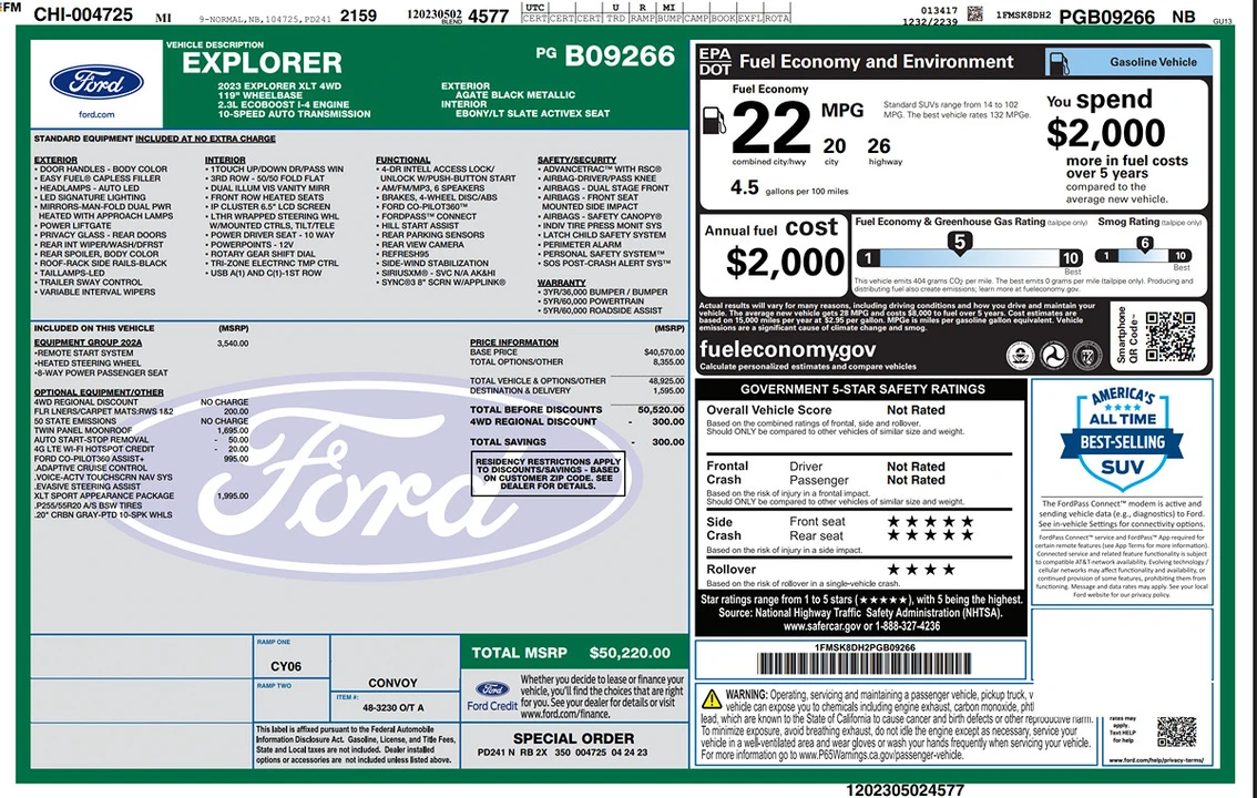 2023 Ford Explorer 6th Gen - Image 9 of 21