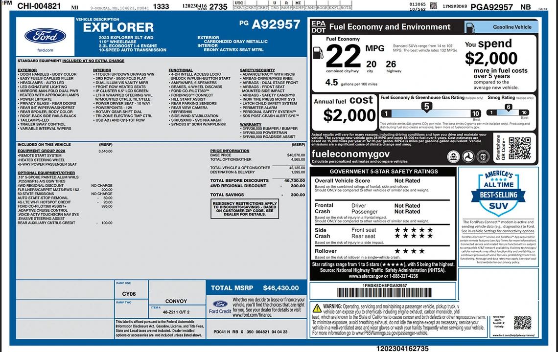 2023 Ford Explorer 6th Gen - Image 7 of 21