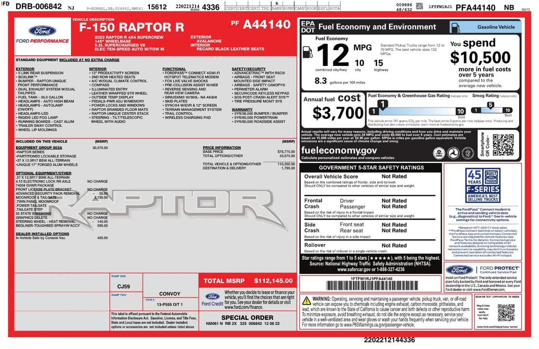2023 Ford F-150 Raptor 14th Gen - Image 6 of 31