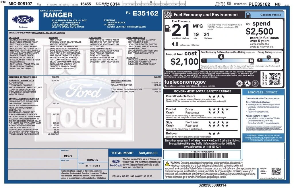 2023 Ford Ranger 5th Gen - Image 8 of 12
