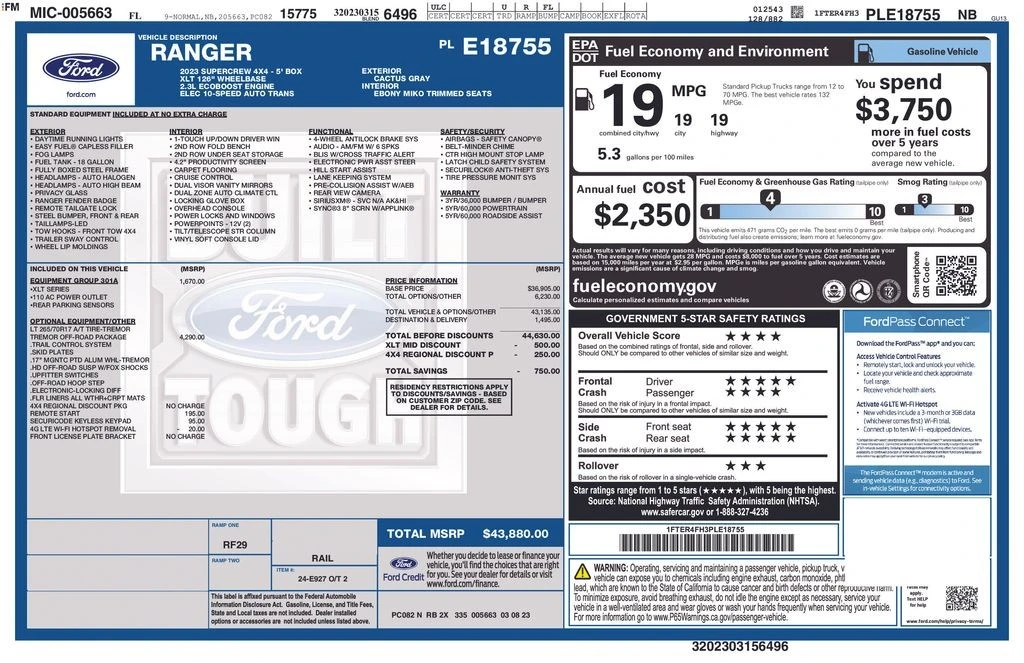 2023 Ford Ranger 4th Gen - Image 6 of 12